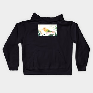 Whimsical and Cute Watercolor Bird Kids Hoodie